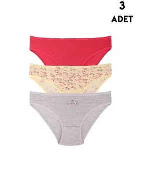 Koza Biat 3 Adet Kız Çocuk için Slip Külot Koza Biat KZ76500-269