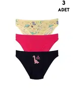Kız Çocuk 3 Adet Slip Külot Koza Biat KZ76500-279 Asorti
