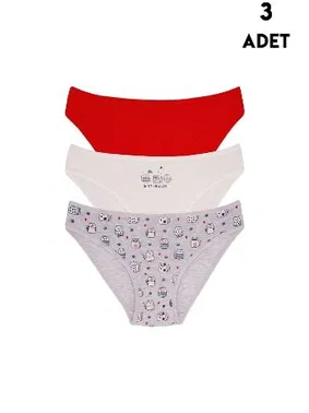 Koza Biat Kız Çocuk Külot Slip Renkli Karışık Koza Biat KZ76500-291