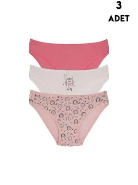 Koza Biat Kız Çocuk Külot 3'lü Paket Koza Biat KZ76500-292