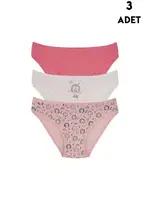 Kız Çocuk Külot 3'lü Paket Koza Biat KZ76500-292 Asorti