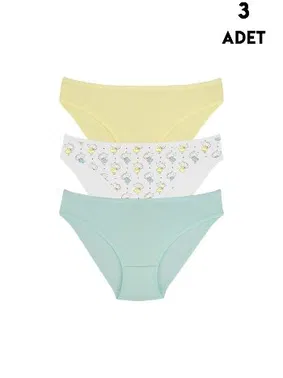Koza Biat 3lü Paket Kız Çocuk Slip Külot Koza Biat KZ76500-294