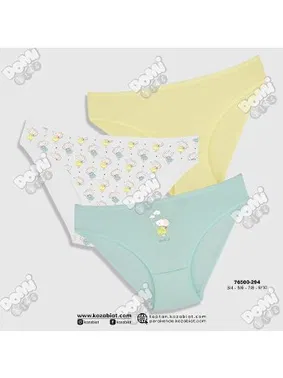 Koza Biat 3lü Paket Kız Çocuk Slip Külot Koza Biat KZ76500-294 - Alternatif Görünüm