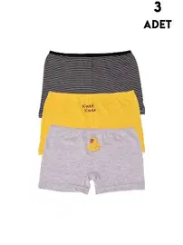 Koza Biat 3 Adet Renkli Kız Çocuk Boxer Koza Biat KZ77500-156