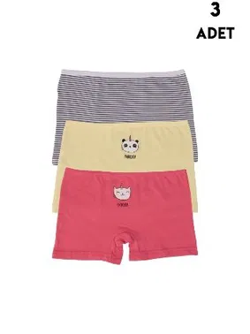 Koza Biat Koza Biat Kız Çocuk Boxer 3'lü Paket KZ77500-157