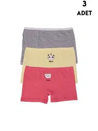 Koza Biat Koza Biat Kız Çocuk Boxer 3'lü Paket KZ77500-157