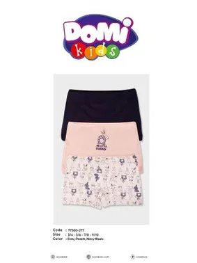 Koza Biat 3 Adet Kız Çocuk Boxer Koza Biat KZ77500-277 - Alternatif Görünüm