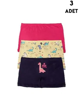 Koza Biat Kız Çocuk Boxer 3lü Pkaet Renkli Koza Biat KZ77500-279