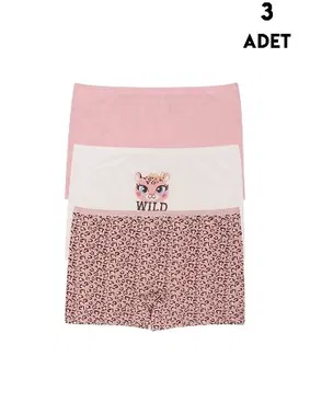 Koza Biat Koza Biat 3Adet Kız Çocuk Boxer KZ77500-288