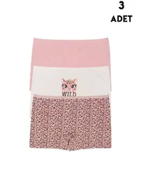 Koza Biat Koza Biat 3Adet Kız Çocuk Boxer KZ77500-288
