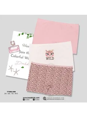 Koza Biat Koza Biat 3Adet Kız Çocuk Boxer KZ77500-288 - Alternatif Görünüm