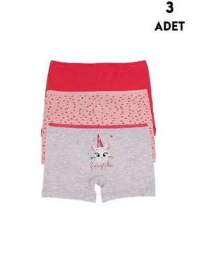 Koza Biat 3lü Kız Çocuk Boxer Koza Biat KZ77500-289