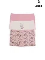 Kız Çocuk Boxer 3'lü Paket Koza Biat KZ77500-292 Asorti