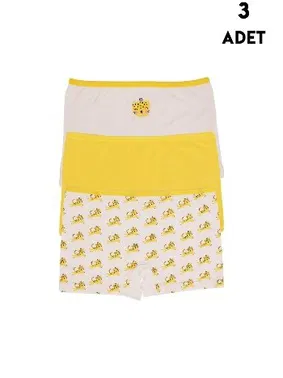 Koza Biat Kedi Desenli Kız Çocuk Boxer 3Lü Koza Biat 77500-293