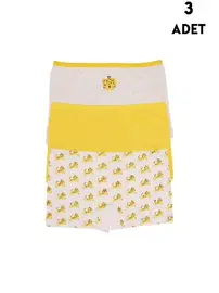 Koza Biat Kedi Desenli Kız Çocuk Boxer 3Lü Koza Biat 77500-293