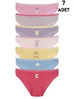 Kız Çocuk Slip Külot 7 Adet Paket Koza Biat KZ79500-30 Asorti