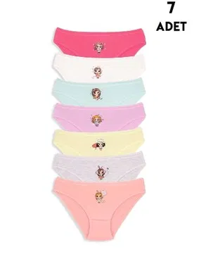 Koza Biat Kız Çocuk Külot 7li Renkli Paket Koza Biat KZ79500-38