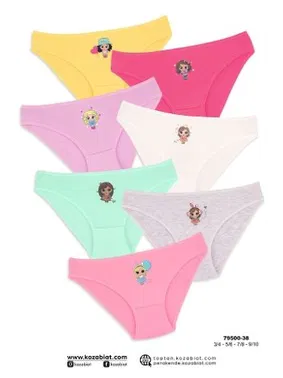 Koza Biat Kız Çocuk Külot 7li Renkli Paket Koza Biat KZ79500-38 - Alternatif Görünüm