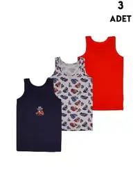 Koza Biat Erkek Çocuk Atlet 3'lü Paket Koza Biat KZ82000-144