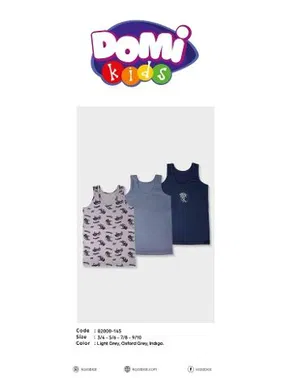 Koza Biat 3 Adet Erkek Çocuk Renkli Atlet Koza Biat KZ82000-145 - Alternatif Görünüm