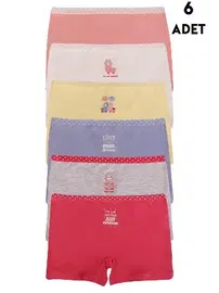 Koza Biat Kız Çocuk Boxer Külot 6 Adet Koza Biat KZ89500-33