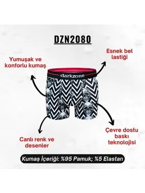 Darkzone Kurukafa Desenli Boxer (Dijital Baskılı) Darkzone DZN2080 - Alternatif Görünüm