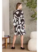 Kuşaklı Çapraz Askılı Saten Emprime Gecelik Sabahlık Takım Pierre Cardin 2420  Siyah görsel 12