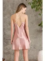 Kuşaklı Çapraz Askılı Saten Emprime Gecelik Sabahlık Takım Pierre Cardin 2420  görsel 7