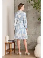 Kuşaklı Çapraz Askılı Saten Emprime Gecelik Sabahlık Takım Pierre Cardin 2420  farklı açı