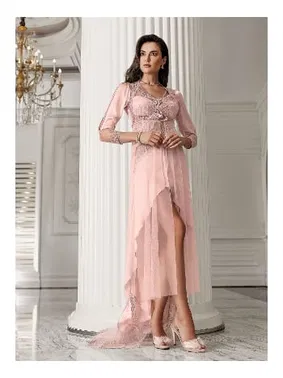 İmaj Kuyruklu Dantelli Saten Kaplı Gecelik Takımı İmaj 3206