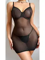 Dantelli Sexy Body Lily Bianca LB-145 Siyah detay görünüm