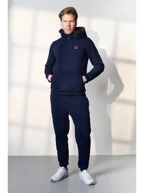 Doreanse Lacivert Kapşonlu Jogger Erkek Eşofman Pijama Takımı Doreanse 25K4539