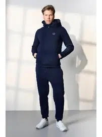 Doreanse Lacivert Kapşonlu Jogger Erkek Eşofman Pijama Takımı Doreanse 25K4539