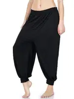 Manşetli Şalvar Derya Kurşun 0527-LCVRT Siyah