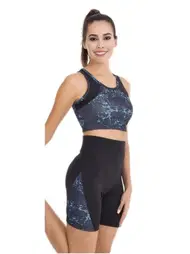 Lady Lady Fitness Takım Kadın Kısa Tayt Büstiyer Spor Takım 4003