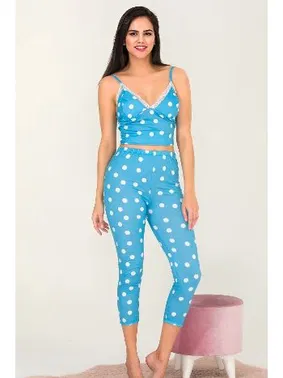Lady Lady Kapri Mavi Pijama Takımı 12033 - Alternatif Görünüm