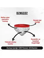 Lastikli Benekli Beyaz Erkek Slip  Darkzone DZN6332 farklı açı
