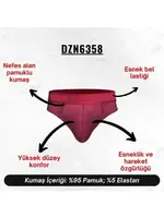 Lastikli Bordo Erkek Slip  Darkzone DZN6358 detay görünüm