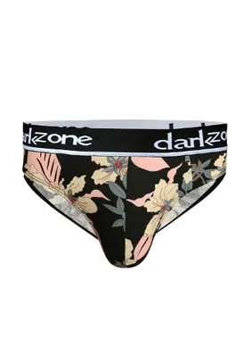 Darkzone Lastikli Çiçek Desenli Siyah Erkek Slip  Darkzone DZN6390