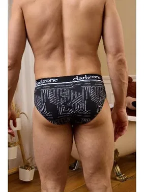 Darkzone Lastikli Desenli Siyah Erkek Slip  Darkzone DZN6387 - Alternatif Görünüm