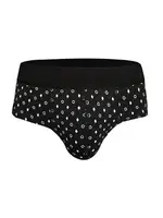 Lastikli Geometrik Desenli Siyah Erkek Slip  Darkzone DZN6382