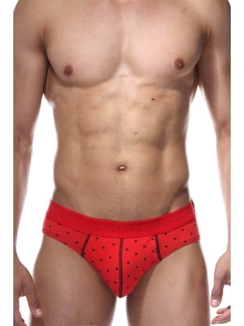 Lastikli Kalp Desenli Kırmızı Erkek Slip Darkzone DZN6336