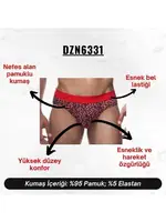 Lastikli Leopar Desenli Sexy Erkek Slip  Darkzone DZN6331 farklı açı