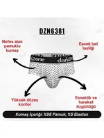 Lastikli Nokta Desenli Beyaz Erkek Slip  Darkzone DZN6381 farklı açı