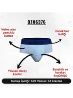 Lastikli Puantiyeli Açık Mavi Erkek Slip  Darkzone DZN6376 farklı açı