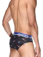 Lastikli Şapka Desenli Siyah Erkek Slip  Darkzone DZN6385 detay görünüm