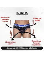 Lastikli Şapka Desenli Siyah Erkek Slip  Darkzone DZN6385 farklı açı