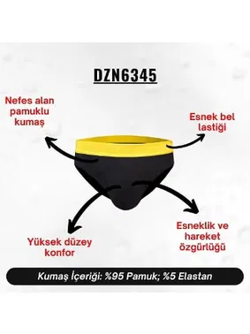 Darkzone Lastikli Siyah Erkek Slip  Darkzone DZN6345 - Alternatif Görünüm