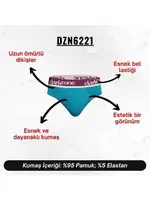 Lastikli Turkuaz Erkek Slip  Darkzone DZN6221 farklı açı