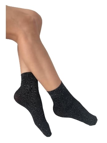 Lavin Bayan Soket Çorap Siyah Gümüş Daymod D1527006
